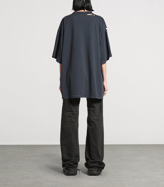 Fashion Designer Oversized T-shirt in Faded Black