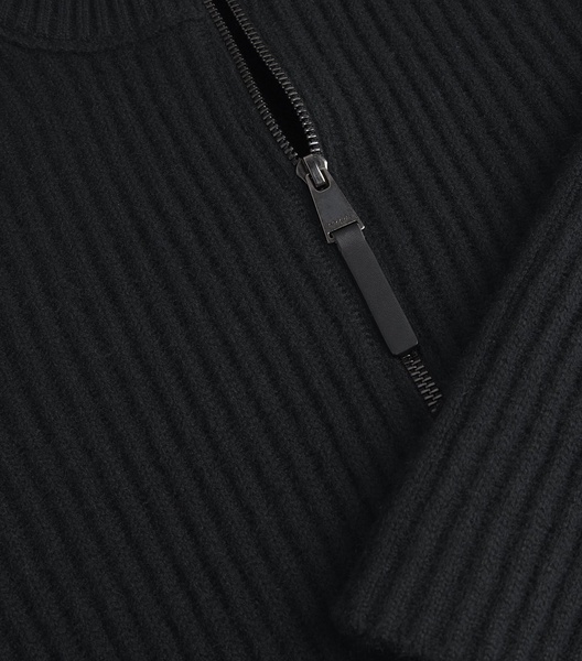 Cashmere-Blend Half-Zip Henry Sweater