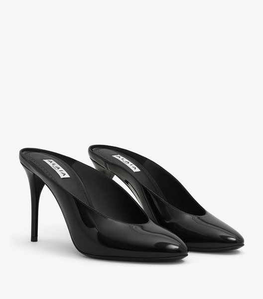Patent Leather Decollete Mules 90