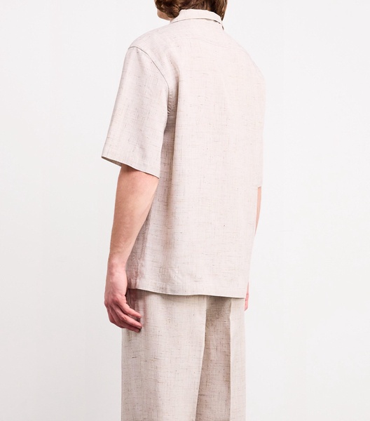 Slubbed Notched Collar Shirt
