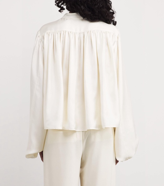 Silk Pleated Blouse