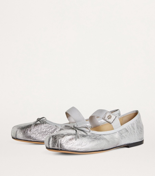 Metallic Leather Jolie Ballet Flats
