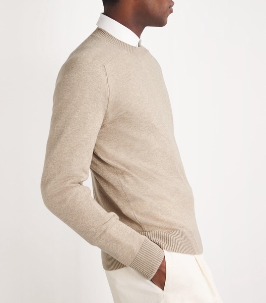 Cashmere Saddle-Shoulder Sweater
