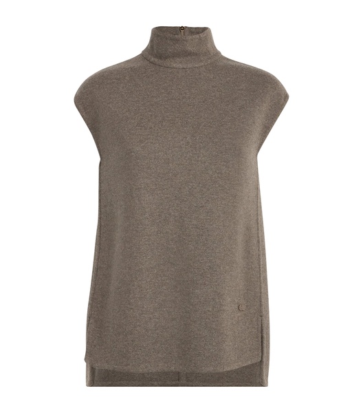 Cashmere-Blend Double-Face Top