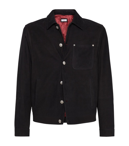 Nubuck Leather Shirt Jacket