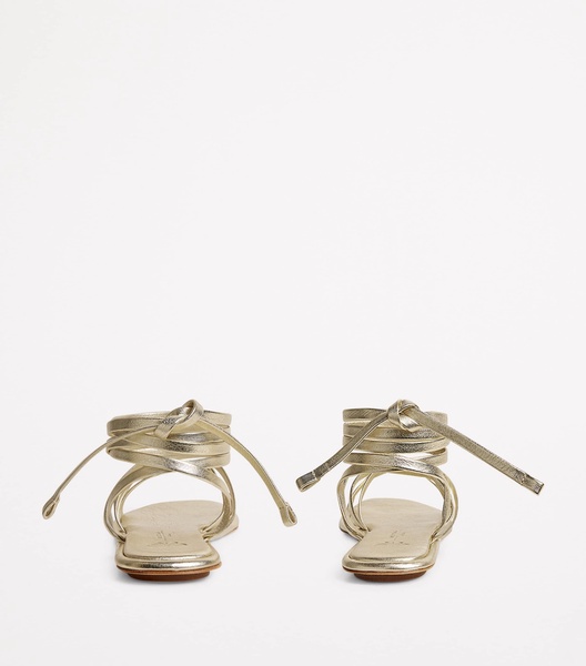 Metallic Leather Gladiator Sandals