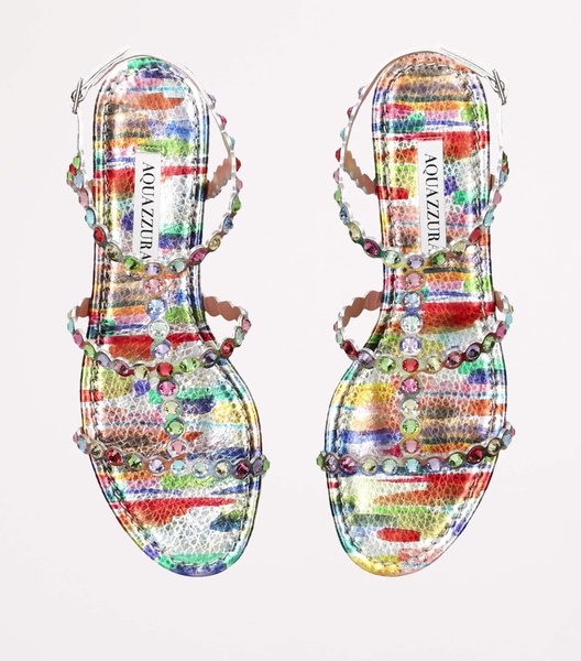 Leather Embellished Tequila Sandals