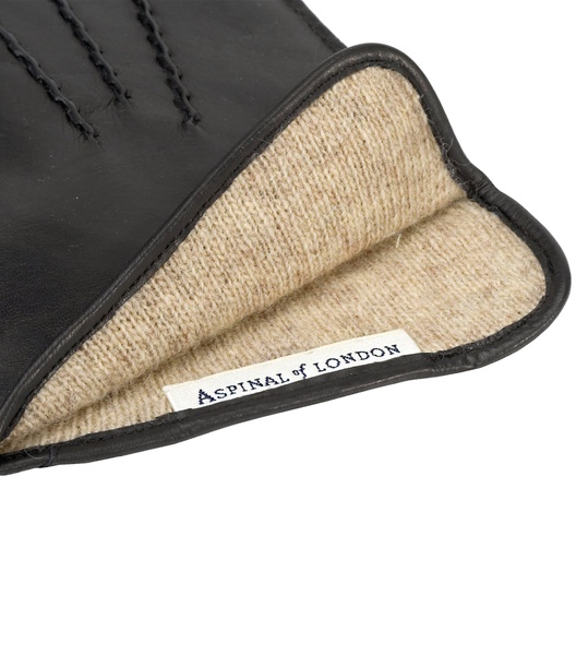 Men's Cashmere-Wool-Lined Leather Gloves