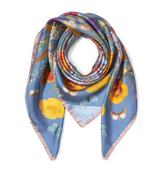 Botanical 'A' Silk Scarf