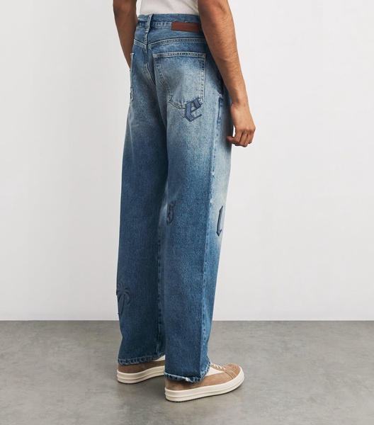 Logo Patch Baggy Jeans