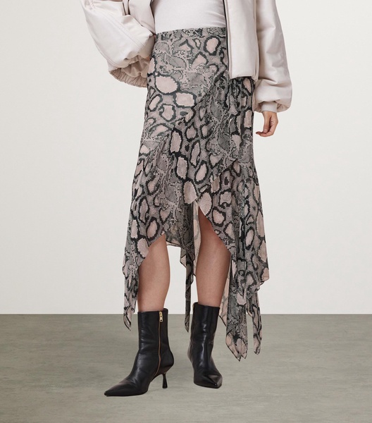Asymmetric Cassie Midi Skirt