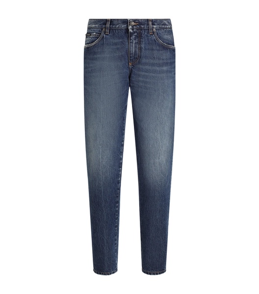 Embroidered Logo Jeans