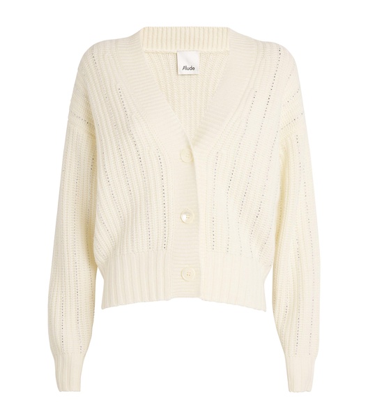 Virgin Wool-Cashmere Embellished Cardigan