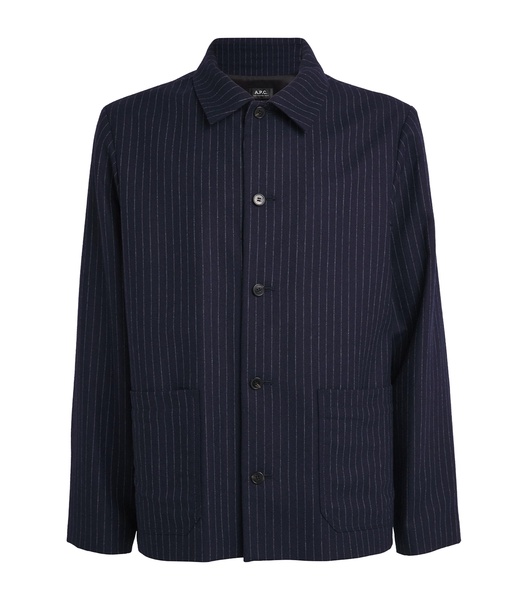 Wool-Blend Striped Jacket
