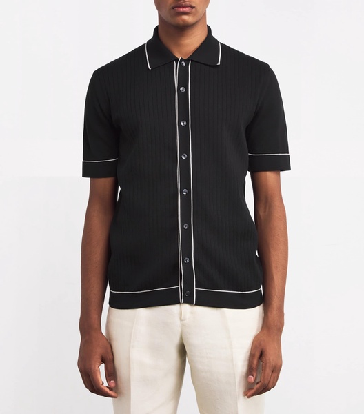 Cotton-Silk Short-Sleeve Shirt