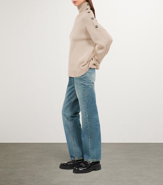 Wool-Lurex Buttoned Sweater
