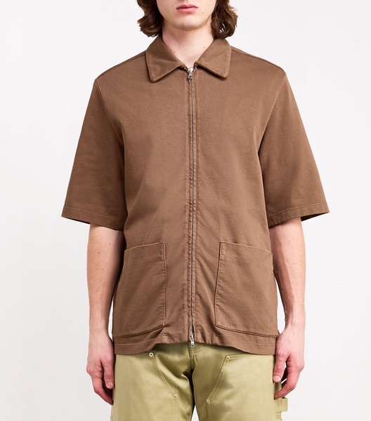 Cotton Zip-Up Overshirt