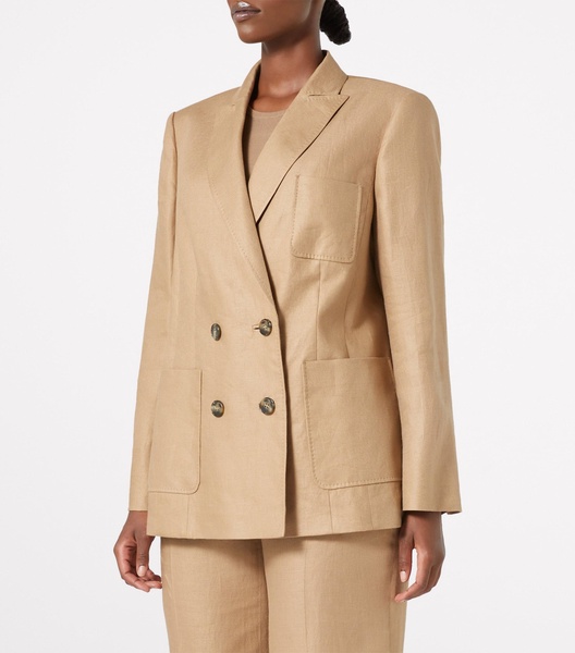 Linen Quorum Double-Breasted Blazer