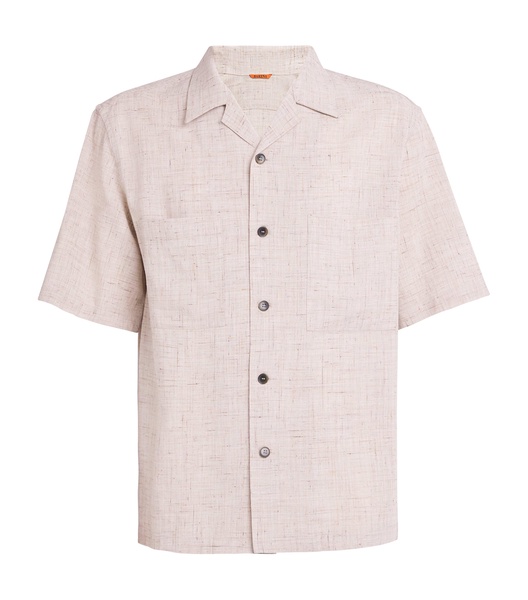 Slubbed Notched Collar Shirt