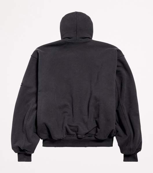 Cotton Hooded Bomber Jacket