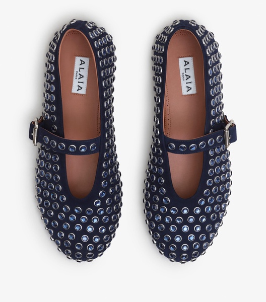 Crystal-Embellished Ballet Flats