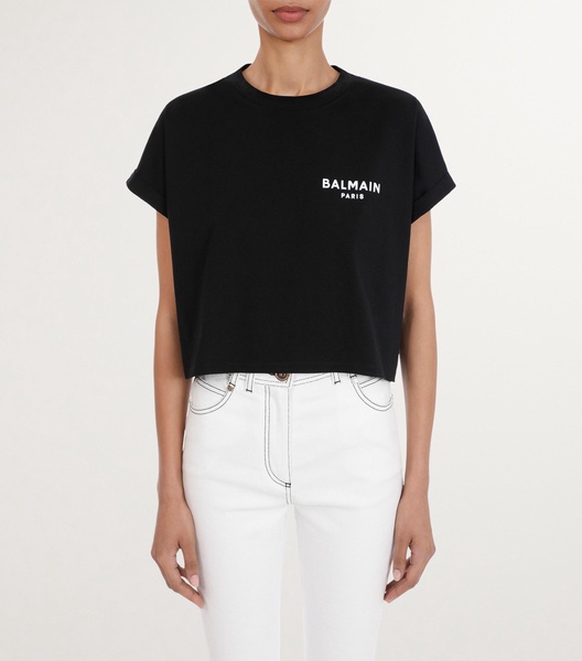 Cotton Cropped Logo T-Shirt
