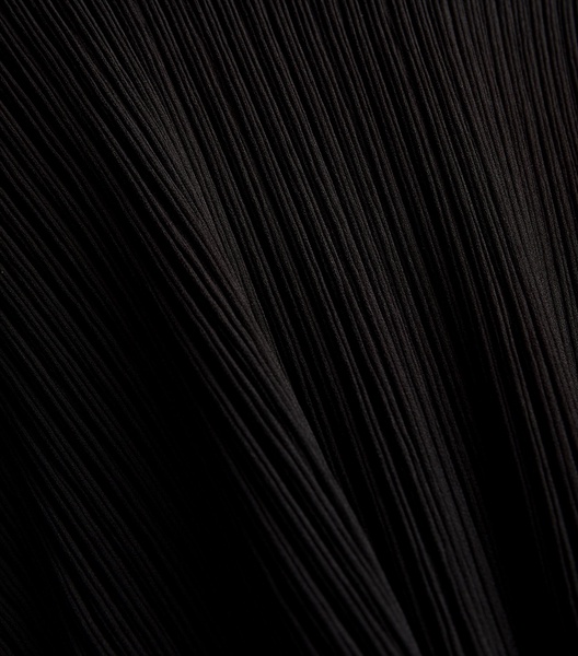 Hatching Pleats Midi Dress