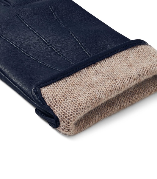 Women's Wool-Cashmere Lined Leather Gloves (Large)
