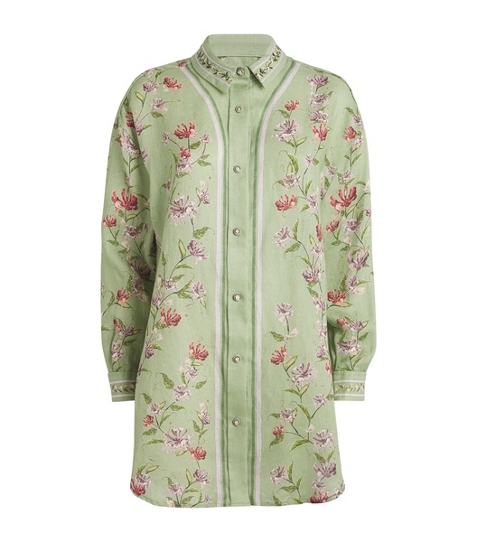 Linen Floral Print Cecilia Shirt