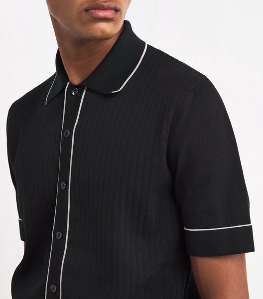 Cotton-Silk Short-Sleeve Shirt