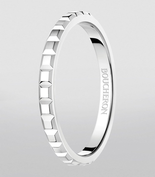 Mini Platinum Clou de Paris Wedding Band