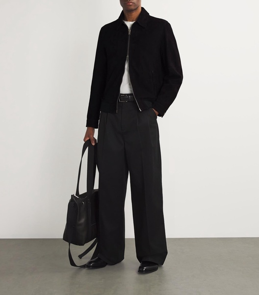 Suede Blouson Jacket