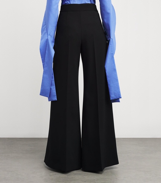 Virgin Wool Flared Trousers