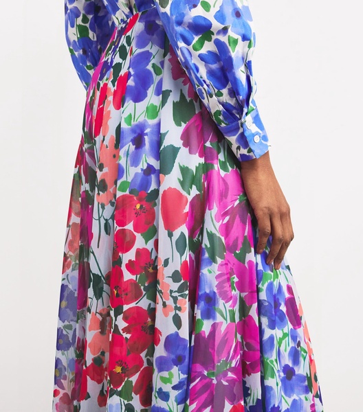 Floral High-Rise Palazzo Trousers