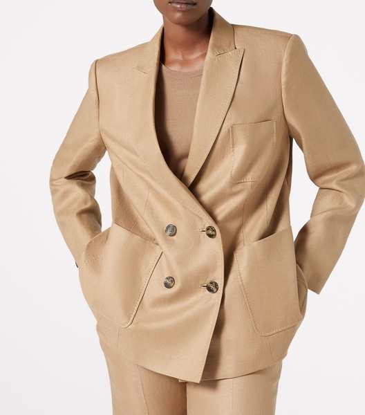 Linen Quorum Double-Breasted Blazer