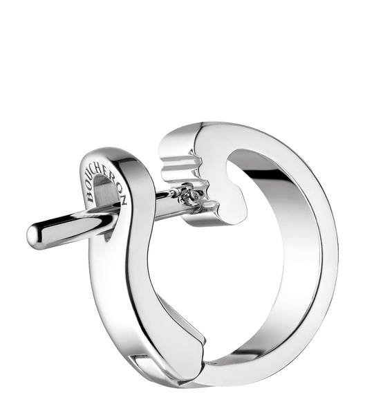 White Gold and Diamond Quatre Radiant Single Clip Earring