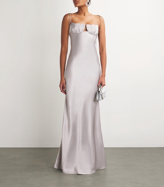 Satin Tulip Maxi Dress