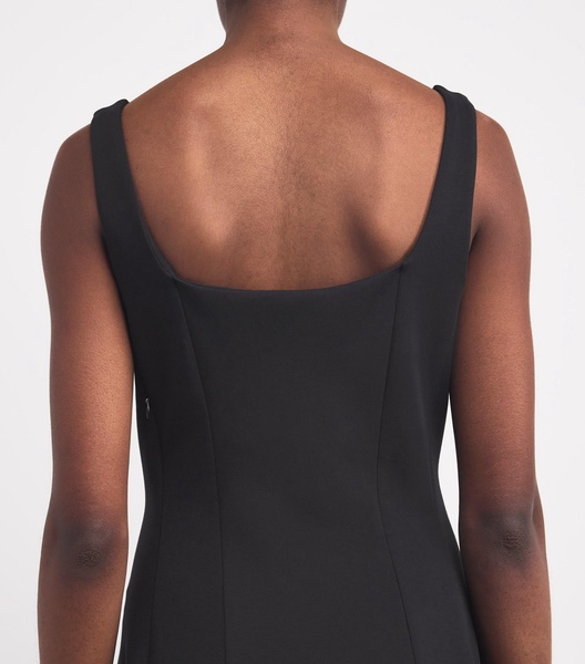 Cotton-Blend Midi Dress