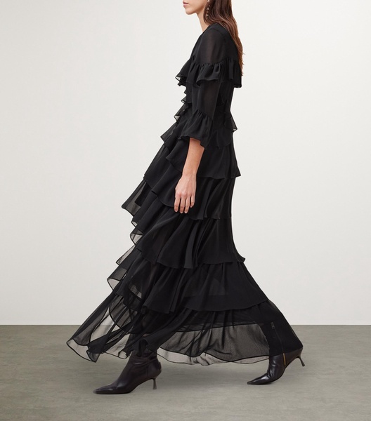 Ruffled Tiered Nat Maxi Dress