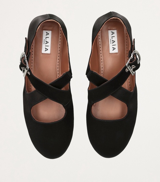 Satin Criss-Cross Ballet Flats