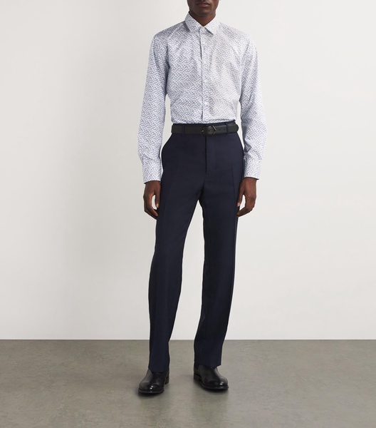 Cotton-Blend Print Shirt
