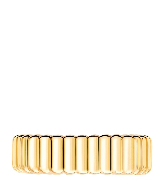Yellow Gold Quatre Grosgrain Single Clip Earring