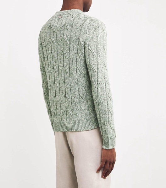 Cashmere-Silk-Blend Cable-Knit Sweater