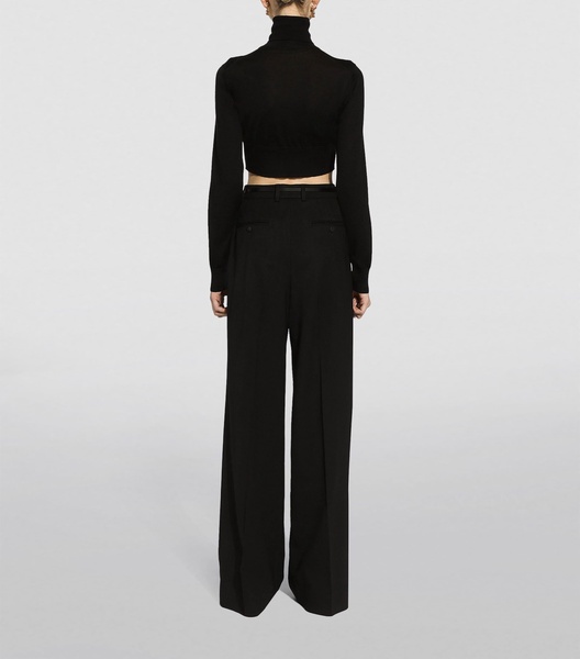Wool Straight-Leg Trousers