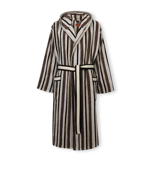 Towelling Striped Craig Robe (Large)