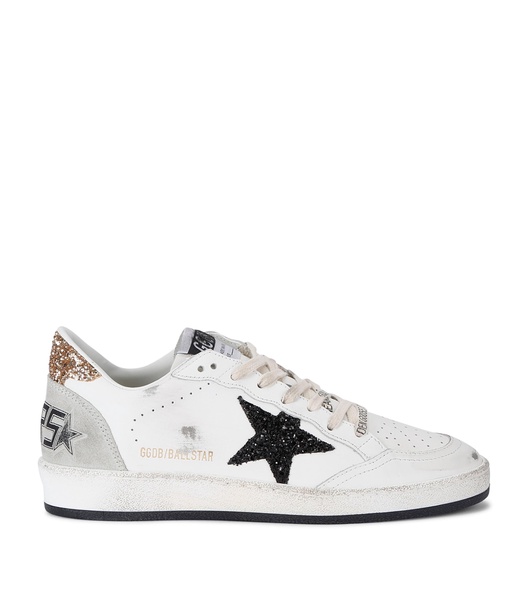 Leather-Glitter Ball Star Sneakers