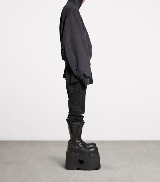 Cotton Hooded Bomber Jacket