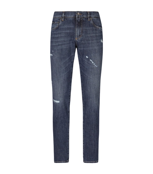 Slim-Fit Distressed Jeans