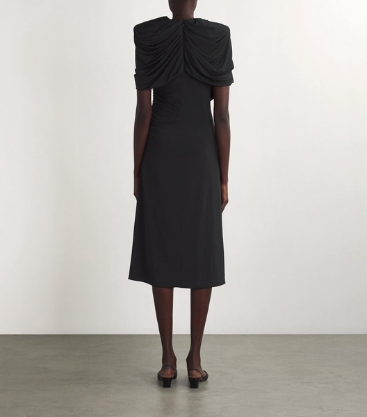 Jersey Draped Midi Dress
