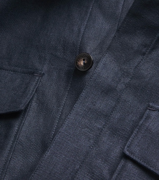 Linen Concealed-Placket Overshirt